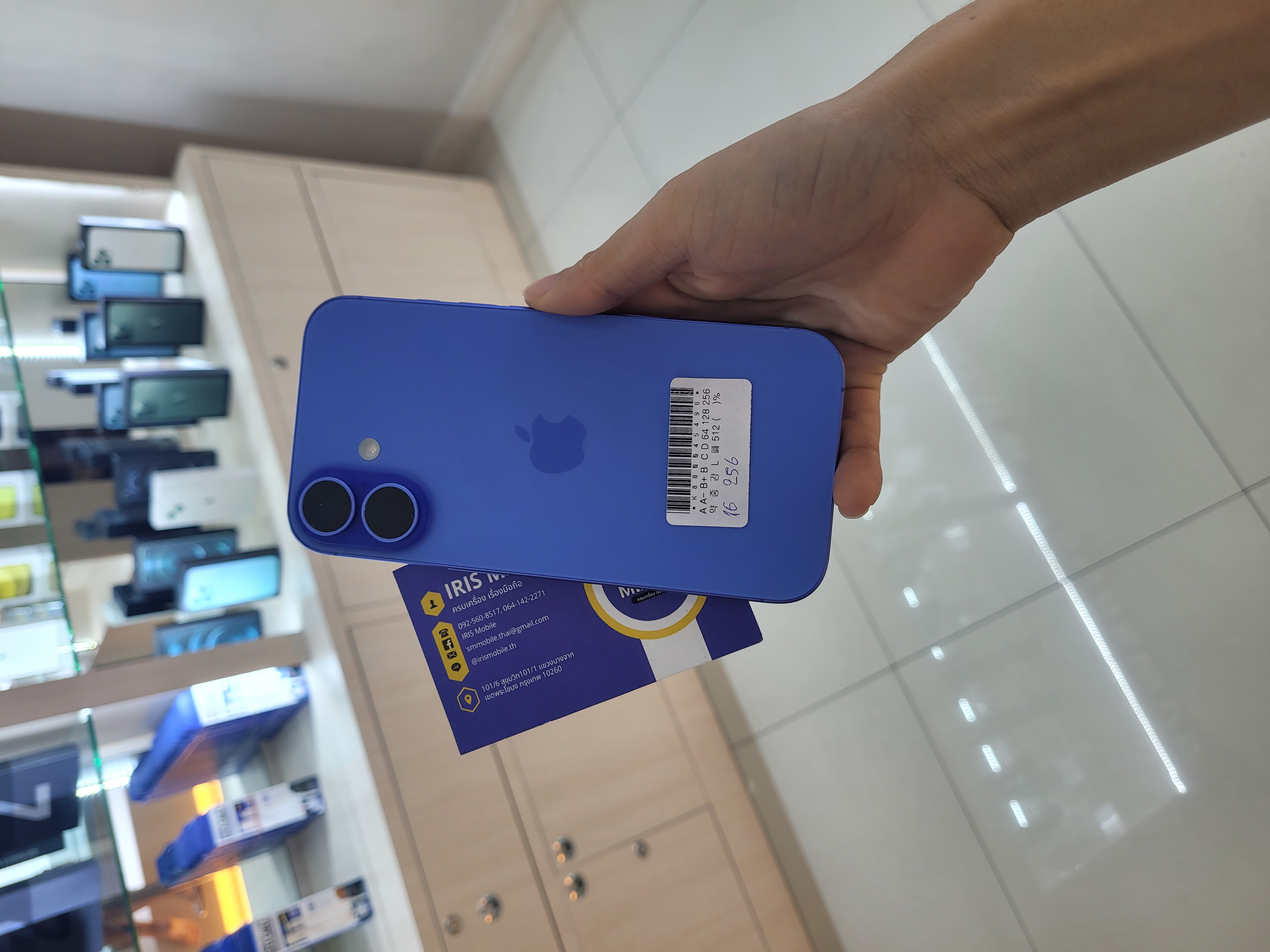 Iphone 16 128gb แบต92% สีBlue